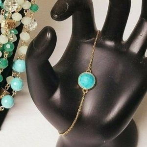 Stella & Dot Turquoise Maya stone bead bracelet